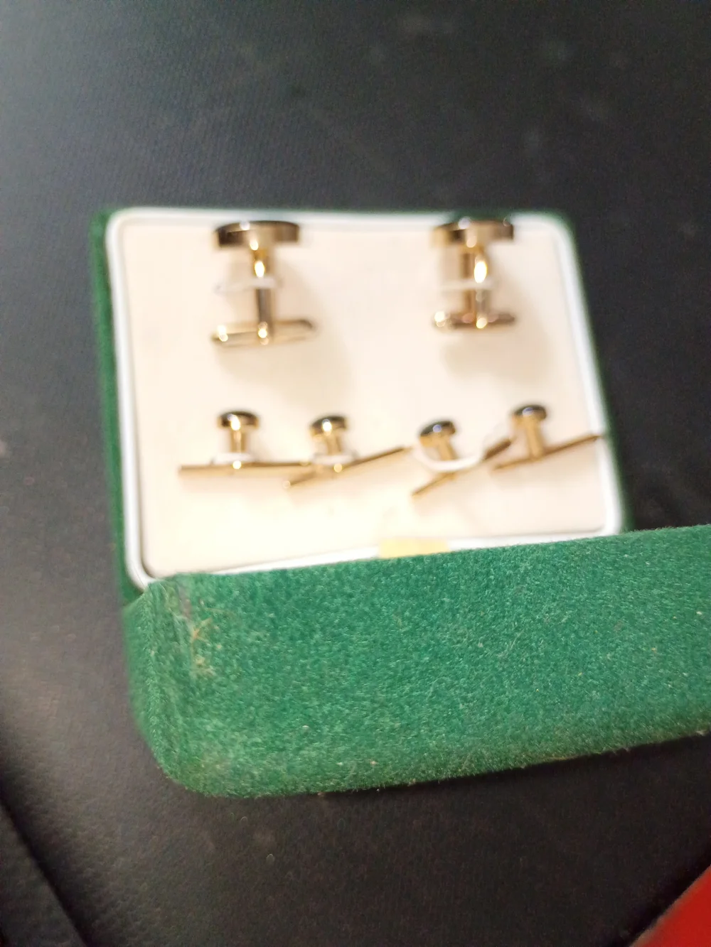Vintage Giorgio Patrino Gold-Plated Formal Tuxedo Set – Cufflinks & 4 Shirt Stud